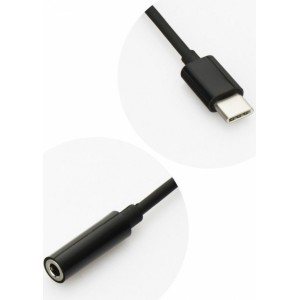 OEM Adapter AUX Type C (male) to Jack 3,5 mm (female) black