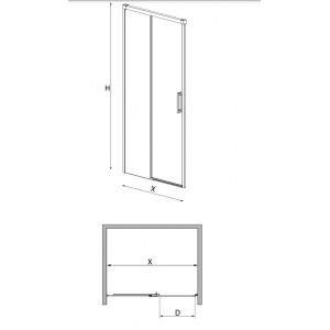 Radaway dušas durvis Idea DWJ, black, left side (spec.pasūtījums)