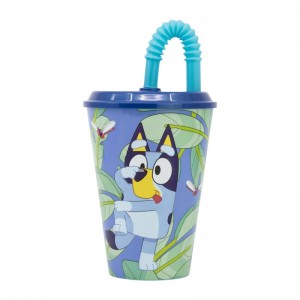 Stor Water Cup with Straw for Kids STOR 50630 430 ml Bluey (blue)