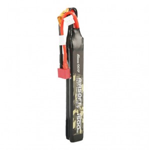 Gens Ace 25C 1500mAh 2S1P 7.4V Nunchuck 2X Airsoft Gun Lipo Battery with T Plug