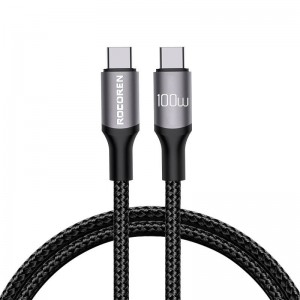Rocoren Fast Charging cable Rocoren USB-C to USB-C Retro Series 2m 100W (grey)