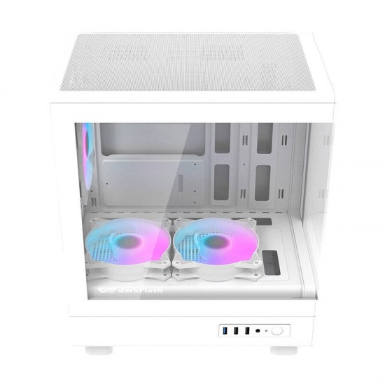 Darkflash DB330M computer case + 3 aRGB fans (white)