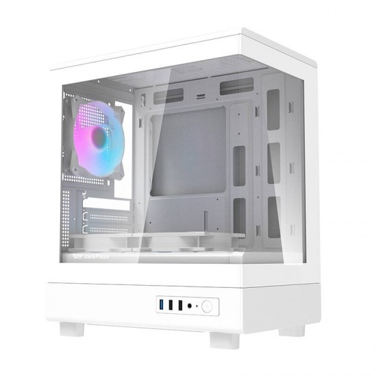 Darkflash DB330M computer case + 3 aRGB fans (white)