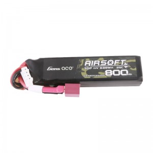 Gens Ace Lipo 800MAH 11.1V 25C 3S1P Airsoft Gun Lipo Battery with T (Deans) Plug