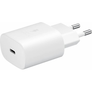 Samsung EP-TA800EWE Adaptīvā 25W Ceļojuma adapteris USB-C 2A Super ātrā lādētāja balts (OEM)