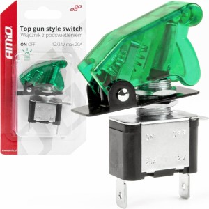 Amio Top gun switch with green light