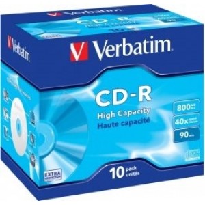 Verbatim Matricas CD-R 800MB 1x-40x Extra Protection, 10 Pack Jewel