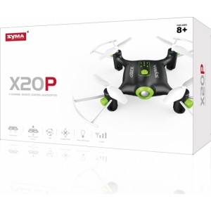 Syma X20P Quad-Copter 2.4G 4 kanālu Drons / Melns / Zaļš