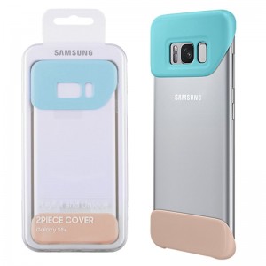 Samsung EF-MG955CMEGWW 2 Piece Oriģināls Aizmugures Maks No Divam Daļam priekš Samsung G955 Galaxy S8 Plus Zils / Brūns