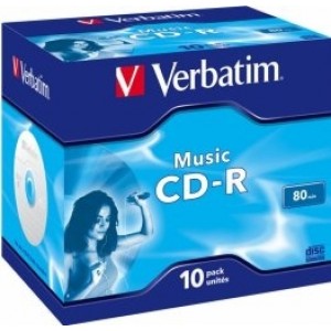 Verbatim Matricas CD-R Audio 80Min Music 10 Pack Jewel