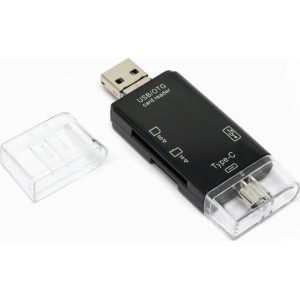 Roger OTG USB-C/USB/microUSB Karšu lasītājs TF / SD + USB 2.0