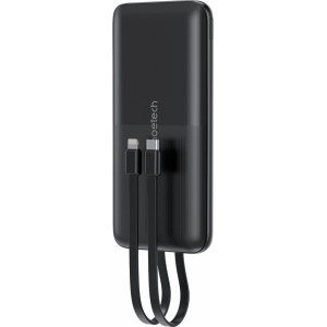 Choetech Powerbank Choetech B654 10000mAh 22.5W USB-A / USB-C / micro USB z wbudowanym kablem USB-C / Lightning - czarny