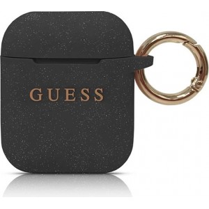 Guess GUACCSILGLBK AirPods cover black/black Silicone Glitter