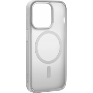 Puro Cover in TPU with integrated magnets and gradient effect 'GRADIENT' for  iPhone 15 Pro, silver color