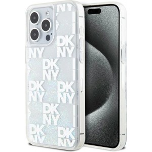 Dkny Etui DKNY Liquid Glitter Multilogo na iPhone 15 Pro Max - białe