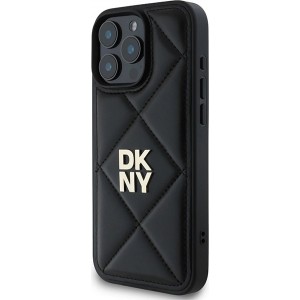 Dkny Quilted Stack Logo iPhone 16 Pro Case - Black