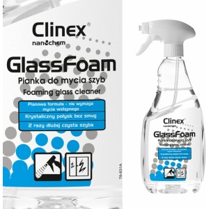 Clinex Professional foam for cleaning windows, mirrors and glass without streaks and smudges CLINEX Glass Foam 650ML