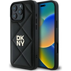 Dkny Quilted Stack Logo iPhone 16 Pro Case - Black