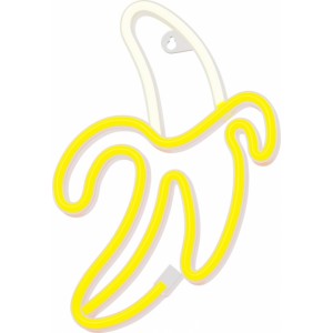 None Neon LED Light BANANA white yellow Bat + USB FLNE10 Forever Light