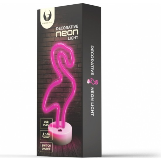 None Neon LED on a stand FLAMINGO pink FSNE01 Forever Light