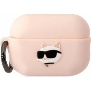 None Karl Lagerfeld case for Airpods Pro 2 KLAP2RUNCHP pink 3D Silicone NFT Karl