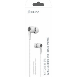 None Devia wired earphones Kintone jack 3,5mm white