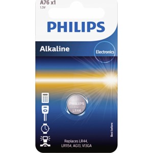 Battery PHILIPS LR44/LR1154 Minicells Alkaline 1pc Blister