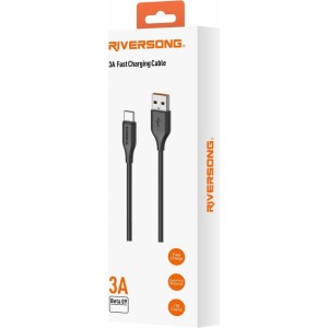 None Riversong cable Beta 09 USB - USB-C 1,0m 3A black CT85