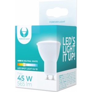 Telforceone LED Bulb GU10 7W 230V 4500K 565lm Forever Light