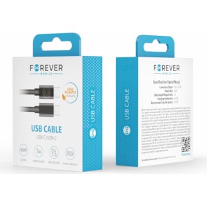 None Forever cable USB-C - USB-C 1,0 m 60W black