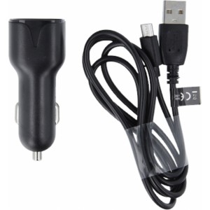 Maxlife MXCC-01 car charger 2x USB 2.4A black + microUSB cable