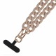 None Phone chain long matte nude