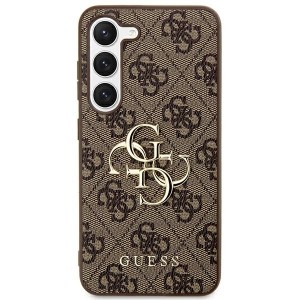 None Guess case for Samsung Galaxy S24 S921 GUHCS24S4GMGBR brown hardcase 4G Big Metal Logo