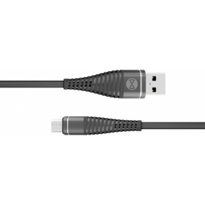 None Forever Shark cable USB - microUSB 1,0 m 2A black