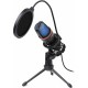 ART condenser stand microphone with mechanical filter and diaphragm with light tripod AC-02 black