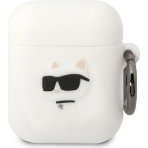 Karl Lagerfeld case for APPLE Airpods 1 / 2 KLA2RUNCHH (3D Sil NFT Choupette) white