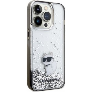 Karl Lagerfeld case for IPHONE 14 Pro KLHCP14LLKCNSK (Liquid Glitter C) transparent