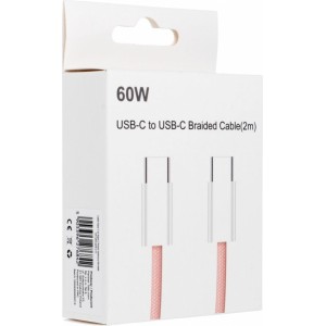 OEM Cable Type C to Type C PD QC3.0 3A 60W C263 2 m pink