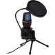 ART condenser stand microphone with mechanical filter and diaphragm with light tripod AC-02 black