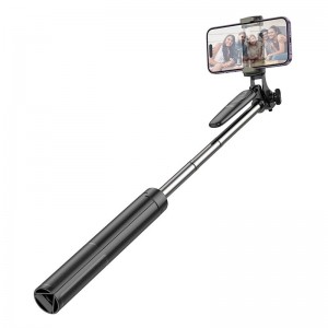 Hoco selfie stick with bluetooth remote control tripod K19 black