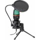 ART condenser stand microphone with mechanical filter and diaphragm with light tripod AC-02 black