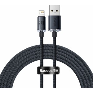 Baseus cable USB A to Lightning 2,4A Crystal Shine CAJY000101 2 m black