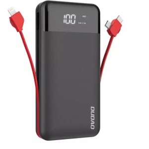Dudao K1Pro powerbank 20000mAh with built-in cables black (K1Pro-black)