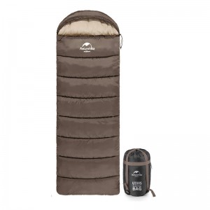 Naturehike ENVELOPE STYLE sleeping bag with hood U250 (gray)