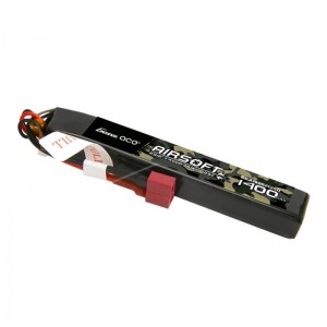 Gens Ace 25C 1400mAh 2S1P 7.4V Airsoft Gun Lipo Battery with T Plug