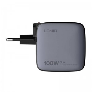 Ldnio Q408 100W USB-A + 3x USB-C mains charger (black)