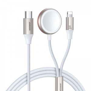 Joyroom Fast Charging Magnetic Charger 2-in-1 Joyroom S-IW012 30W 1.5m (White)