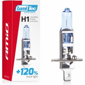 Amio Halogen bulb H1 12V 55W LumiTec Super White +120%