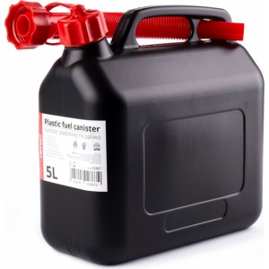 Amio Plastic fuel can 5L, black