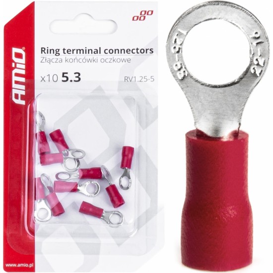 Amio Ring клеммные разъемы RV 1.25-5 10 шт